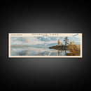 Nuyakuk Lake Framed Canvas Print, Lake House Decor, Panoramic Wall Art, Travel Poster, Beautiful Landscape Painting, Living Room Decor
