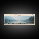 Odell Lake Oregon Framed Canvas Print, Lake House Decor, Panoramic Wall Art, Travel Poster, Landscape Painting, Modern Art