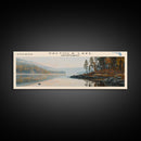 Pactola Lake South Dakota Framed Canvas Print, Lake House Decor, Panoramic Travel Poster, Landscape Painting, Contemporary Art