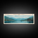 Payette Lake Idaho Framed Canvas Print, Lake House Decor, Panoramic Travel Poster, Landscape Painting, Modern Art