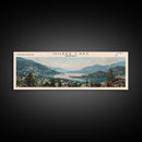 Quake Lake Montana Framed Canvas Print, Lake House Decor, Panoramic Wall Art, Travel Poster, Beautiful Landscape Painting, Bedroom Decor