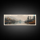 Smoothstone Lake Panoramic Framed Canvas Print, Lake House Decor, Wall Art, Travel Poster, Scenic Landscape, Living Room Decor, Beautiful Lake
