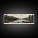 South Henik Lake Panoramic Framed Canvas Print, Lake House Decor, Wall Art, Travel Poster, Scenic Lake Painting, Living Room Decor