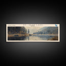 St. Jean Lake Panoramic Framed Canvas Print, Lake House Decor, Wall Art, Travel Poster, Beautiful Lake Scene, Bedroom Decor