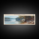 Summer Lake Panoramic Wall Art, Framed Canvas Print, Lake House Decor, Travel Poster, Serene Landscape, Bedroom Decor, Beautiful Lake Art