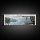 Summerville Lake West Virginia Panoramic Wall Art, Framed Canvas Print, Lake House Decor, Travel Poster, Scenic Lake Painting, Living Room Decor