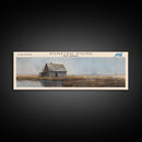 Sunfish Pond New Jersey Panoramic Wall Art, Framed Canvas Print, Lake House Decor, Travel Poster, Serene Lake Scene, Living Room Decor