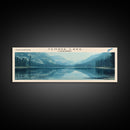 Tenaya Lake California Panoramic Wall Art, Framed Canvas Print, Lake House Decor, Travel Poster, Serene Landscape, Bedroom Decor, Home Decor