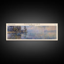 Torch Lake Panoramic Wall Art, Framed Canvas Print, Lake House Decor, Travel Poster, Serene Landscape, Home Decor