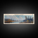 Trout Lake Canada Northwest Territories Panoramic Wall Art, Framed Canvas Print, Lake House Decor, Travel Poster, Beautiful Lake Scene, Home Decor