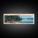 Tulemalu Lake Panoramic Wall Art, Framed Canvas Print, Lake House Decor, Travel Poster, Scenic Lake Scene, Bedroom Art