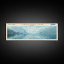 Turquoise Lake Panoramic Wall Art, Framed Canvas Print, Lake House Decor, Travel Poster, Beautiful Lake Scene, Living Room Art