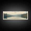 Tutna Lake Panoramic Wall Art, Framed Canvas Print, Lake House Decor, Travel Poster, Beautiful Lake Scene, Bedroom Decor