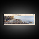 Winnipeg Lake Michigan Panoramic Wall Art, Framed Canvas Print, Lake House Decor, Travel Poster, Scenic Lake Scene, Bedroom Decor