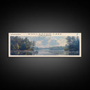 Wollaston Lake Panoramic Wall Art, Framed Canvas Print, Lake House Decor, Travel Poster, Scenic Lake Scene, Bedroom Decor