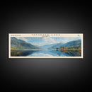Yathkyed Lake Panoramic Wall Art, Framed Canvas Print, Lake House Decor, Travel Poster, Serene Landscape, Home Art