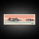 Grand Lake St. Marys Ohio Framed Canvas Print, Panoramic Art, Midcentury Modern, Pop Art, Bedroom Decor, Travel Poster, Lake House Art, Wall Art