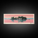 Grenada Lake Mississippi Framed Canvas Print, Panoramic Art, Midcentury Modern, Pop Art, Bedroom Decor, Travel Poster, Nature Art, Home Decor
