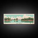 Lake Marion South Carolina Framed Canvas Print, Panoramic Wall Art, Midcentury Modern, Pop Art, Bedroom Art, Travel Poster, Lake House Decor