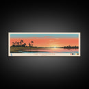 Lake Tohopekaliga Florida Framed Canvas Print, Panoramic Wall Art, Midcentury Modern, Pop Art, Bedroom Art, Travel Poster, Lake House Decor