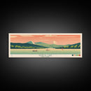 Seneca Lake, New York Framed Canvas Print, Panoramic Wall Art, Midcentury Modern Decor, Pop Art, Bedroom Decoration, Travel Poster