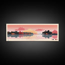Smithville Lake, Missouri Framed Canvas Print, Lake House Art, Midcentury Modern Decor, Pop Art, Travel Poster, Living Room Wall Art
