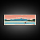 South Holston Lake, Virginia Framed Canvas Print, Lake House Art, Midcentury Modern Decor, Pop Art, Travel Poster, Living Room Wall Art