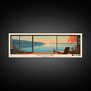 Stockton Lake, Missouri Framed Canvas Print, Lake House Art, Midcentury Modern Decor, Pop Art, Travel Poster, Living Room Wall Art
