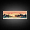 Sylvan Lake, South Dakota Framed Canvas Print, Lake House Art, Midcentury Modern Decor, Pop Art, Travel Poster, Living Room Wall Art