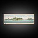 Sylvan Lake, South Dakota Framed Canvas Print, Lake House Decor, Midcentury Modern Art, Pop Art, Travel Poster, Bedroom Wall Art