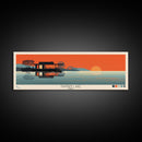 Tappan Lake, Ohio Framed Canvas Print, Lake House Art, Midcentury Modern Decor, Pop Art, Travel Poster, Living Room Wall Art