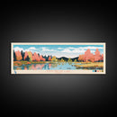 Tony Grove Lake, Utah Framed Canvas Print, Lake House Decor, Midcentury Modern Art, Pop Art, Travel Poster, Living Room Wall Art