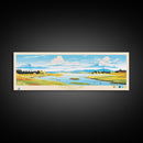 Tulemalu Lake, Nunavut Framed Canvas Print, Lake House Decor, Midcentury Modern Art, Pop Art, Travel Poster, Living Room Wall Art
