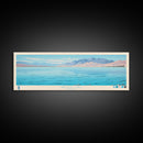 Walker Lake, Nevada Framed Canvas Print, Panoramic Lake House Decor, Midcentury Modern Art, Pop Art, Travel Poster, Bedroom Wall Art