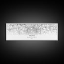 Panoramic Milan City Map, Italy Art, Map Print, Minimalist Wall Art, Canvas Art, Housewarming Gift, Street Map Art, Closing Gift