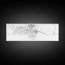 Panoramic Mobile City Map, Alabama Art, Map Print, Minimalist Wall Art, Canvas Art, Housewarming Gift, Street Map Art, Closing Gift
