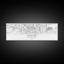 Panoramic Moscow City Map, Russia Art, Map Print, Minimalist Wall Art, Canvas Art, Housewarming Gift, Street Map Art, Closing Gift