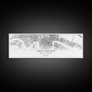Panoramic New Orleans City Map, Louisiana Art, Map Print, Minimalist Wall Art, Canvas Art, Housewarming Gift, Street Map Art, Closing Gift
