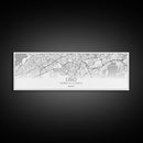 Panoramic Oslo City Map, Norway Art, Map Print, Minimalist Wall Art, Canvas Art, Housewarming Gift, Street Map Art, Closing Gift