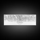 Panoramic Pittsburgh City Map, Pennsylvania Art, Map Print, Minimalist Wall Art, Canvas Art, Housewarming Gift, Street Map Art, Closing Gift