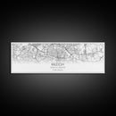 Panoramic Raleigh City Map, North Carolina Art, Map Print, Minimalist Wall Art, Canvas Art, Housewarming Gift, Street Map Art, Closing Gift