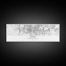 Panoramic Rome City Map, Italy Art, Map Print, Minimalist Wall Art, Canvas Art, Housewarming Gift, Street Map Art, Closing Gift