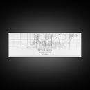 Panoramic Sioux Falls City Map, South Dakota Art, Map Print, Minimalist Wall Art, Canvas Art, Housewarming Gift, Street Map, Closing Gift