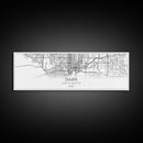 Panoramic Tampa City Map, Florida Art, Map Print, Minimalist Wall Art, Canvas Art, Housewarming Gift, Street Map Art, Closing Gift