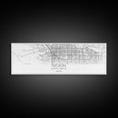 Panoramic Tucson City Map, Arizona Art, Map Print, Minimalist Wall Art, Canvas Art, Housewarming Gift, Street Map Art, Closing Gift