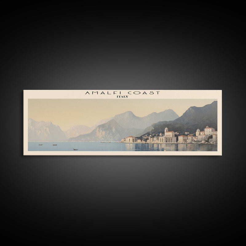 Amalfi Coast COUNTRY Travel Poster Print, Framed Canvas Print, Italy Travel Art, Wood Framed Art, Wall Hanging, Home Decor