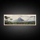 Arenal Volcano Travel Poster Print, Framed Canvas Print, Costa Rica Travel Art, Wood Framed Art, Wall Hanging, Home Decor