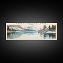 Banff National Park COUNTRY | Framed Travel Poster Canvas Print | Trendy Wall Art | Watercolor Painting | Living Room Art | Unique Art