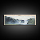 Skógafoss Waterfall Travel Poster Print, Framed Canvas Wall Art, Metal Wall Art, COUNTRY art, Gift For Him, Travel Wall Art, Travel Lover Gift