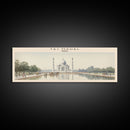 Taj Mahal Travel Poster Print, Framed Canvas Print, COUNTRY Travel Art, Wood Framed Art, Wall Hanging, Home Decor